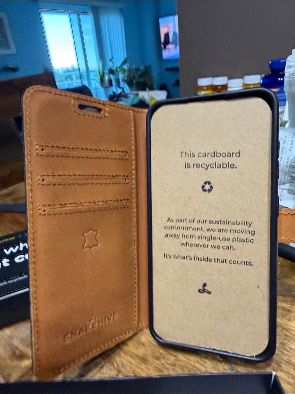 Wallet Folio Phone Case in black  with Card Slots -

Snakehive